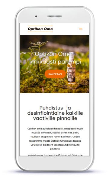 Optikon oma verkkokaupan mobiiliversio.