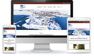 Suomen maailmanperintökohteet verkkosivut Suomen maailmanperintökohteiden yhdistys ry WordPress-verkkosivun esittely eri laitteilla.